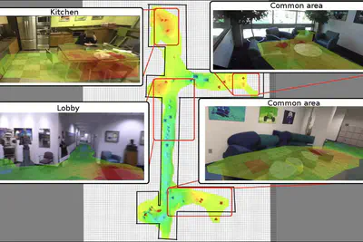 Learning Action Maps of Large Environments Via First-Person Vision